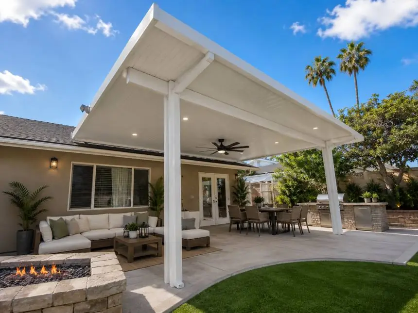 Solid patio cover in Corona